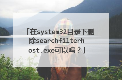 在system32目录下删除searchfilterhost.exe可以吗?