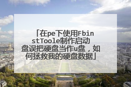 在pe下使用FbinstToole制作启动盘误把硬盘当作u盘,如何拯救我的硬盘数据