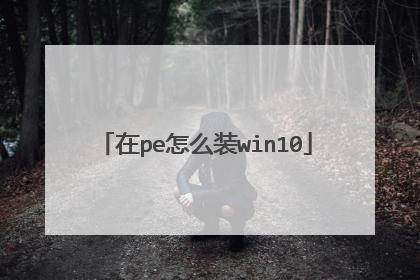 在pe怎么装win10