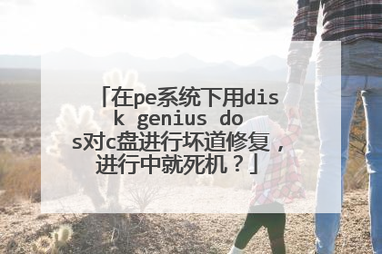 在pe系统下用disk genius dos对c盘进行坏道修复，进行中就死机？