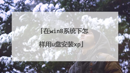 在win8系统下怎样用u盘安装xp