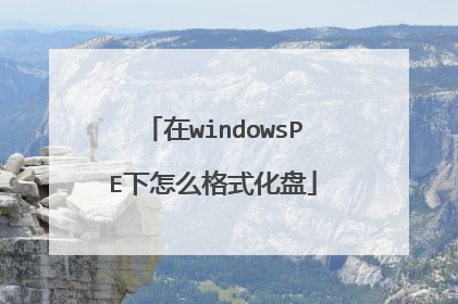 在windowsPE下怎么格式化盘