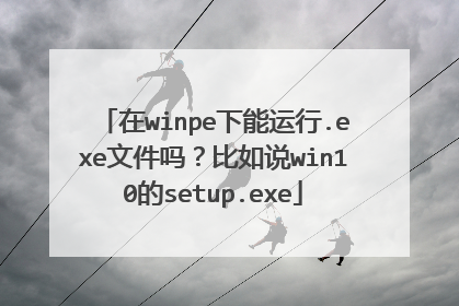 在winpe下能运行.exe文件吗？比如说win10的setup.exe