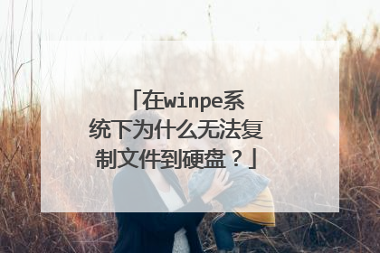 在winpe系统下为什么无法复制文件到硬盘?