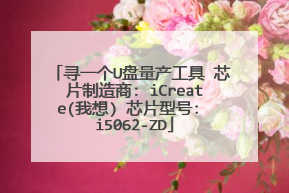 寻一个U盘量产工具 芯片制造商: iCreate(我想) 芯片型号: i5062-ZD
