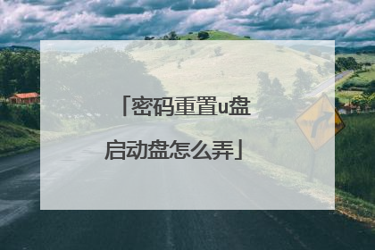 密码重置u盘启动盘怎么弄