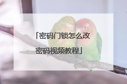 密码门锁怎么改密码视频教程