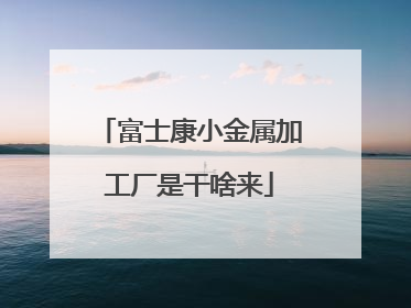 富士康小金属加工厂是干啥来