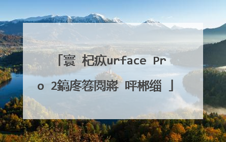寰�杞疭urface Pro 2鎬庝箞閲嶈�呯郴缁�