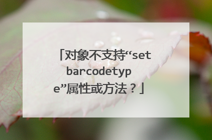 对象不支持“setbarcodetype”属性或方法?
