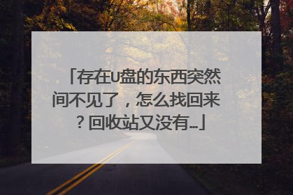 存在U盘的东西突然间不见了,怎么找回来?回收站又没有…