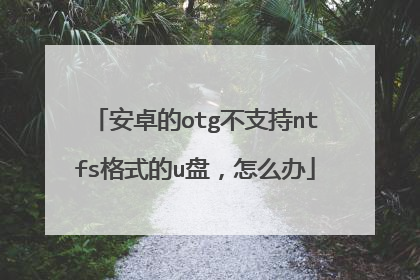 安卓的otg不支持ntfs格式的u盘,怎么办