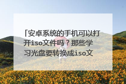 安卓系统的手机可以打开iso文件吗?那些学习光盘要转换成iso文件可以用虚拟光驱打开,手机可以吗?