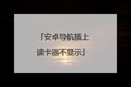 安卓导航插上读卡器不显示
