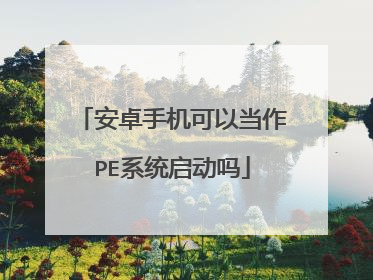 安卓手机可以当作PE系统启动吗