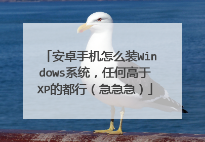 安卓手机怎么装Windows系统,任何高于XP的都行(急急急)