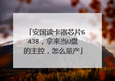 安国读卡器芯片6438,拿来当U盘的主控,怎么量产