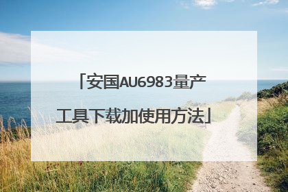 安国AU6983量产工具下载加使用方法