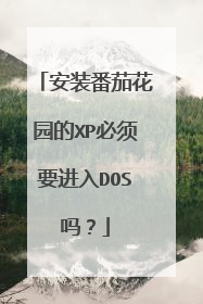 安装番茄花园的XP必须要进入DOS吗?
