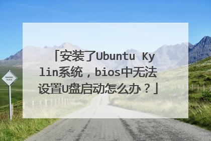 安装了Ubuntu Kylin系统,bios中无法设置U盘启动怎么办?