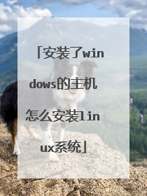 安装了windows的主机怎么安装linux系统