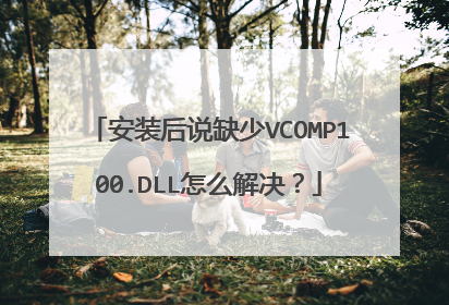 安装后说缺少VCOMP100.DLL怎么解决?