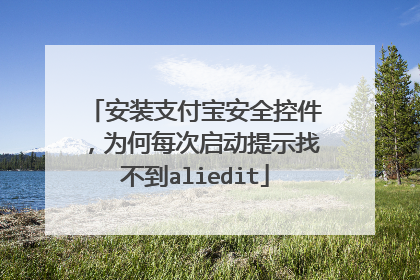 安装支付宝安全控件,为何每次启动提示找不到aliedit