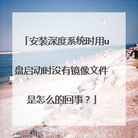 安装深度系统时用u盘启动时没有镜像文件是怎么的回事？