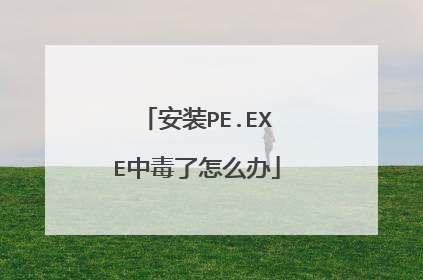 安装PE.EXE中毒了怎么办