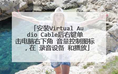 安装Virtual Audio Cable后右键单击电脑右下角 音量控制图标,在 录音设备 和播放