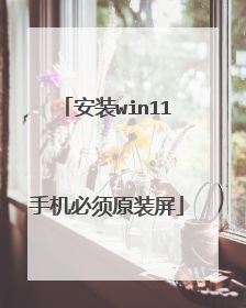 安装win11手机必须原装屏