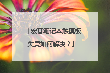 宏碁笔记本触摸板失灵如何解决?