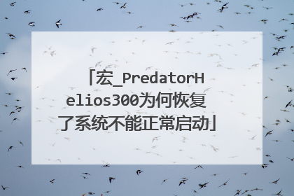 宏_PredatorHelios300为何恢复了系统不能正常启动