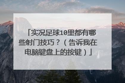实况足球10里都有哪些射门技巧?(告诉我在电脑键盘上的按键)