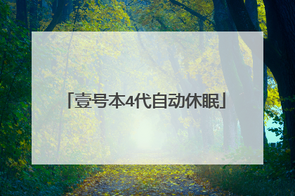 壹号本4代自动休眠
