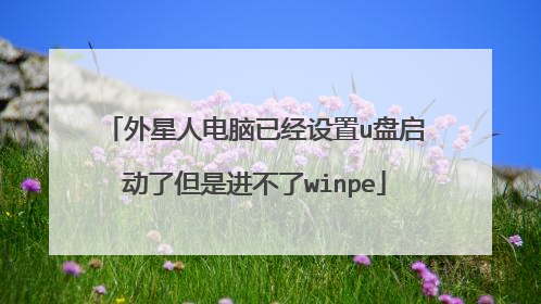 外星人电脑已经设置u盘启动了但是进不了winpe
