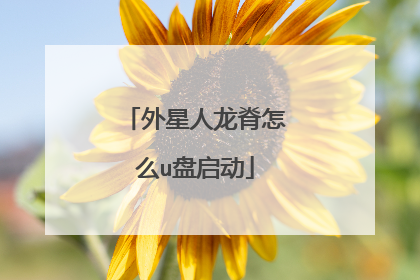外星人龙脊怎么u盘启动