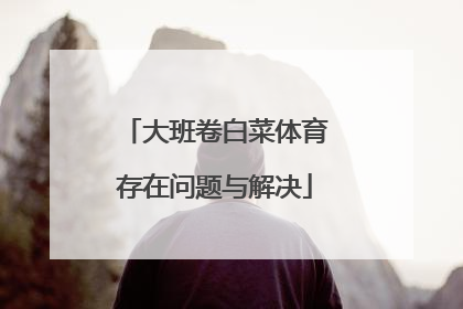 大班卷白菜体育存在问题与解决
