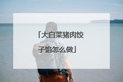 大白菜猪肉饺子馅怎么做