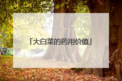 大白菜的药用价值