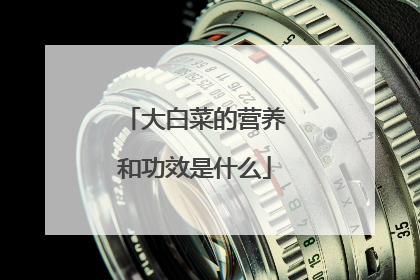 大白菜的营养和功效是什么