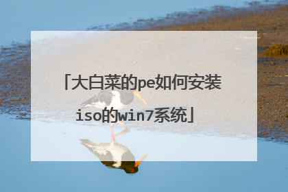 大白菜的pe如何安装iso的win7系统