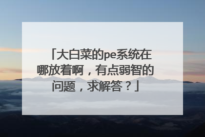 大白菜的pe系统在哪放着啊，有点弱智的问题，求解答？