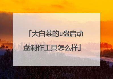 大白菜的u盘启动盘制作工具怎么样