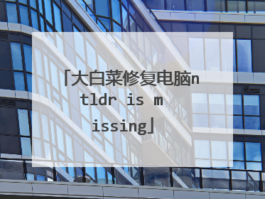 大白菜修复电脑ntldr is missing
