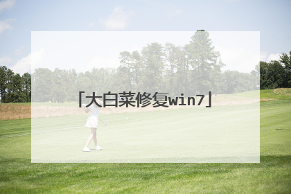 大白菜修复win7