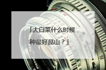 大白菜什么时候种最好昆山？