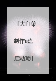 大白菜制作U盘启动项