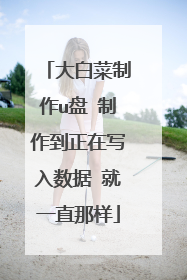大白菜制作u盘 制作到正在写入数据 就一直那样