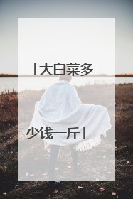 大白菜多少钱一斤